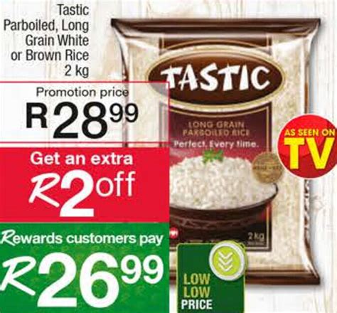 Tastic Parboiled Long Grain White Or Brown Rice Kg Offer At Spar