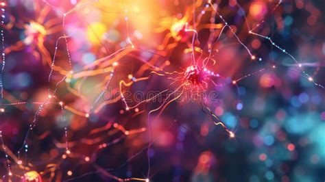 Abstract Neural Network Visualization Stock Photo Image Of Compute