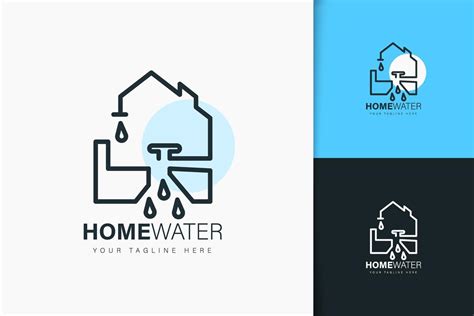 Home Water Logo Design Linear Style 7741146 Vector Art At Vecteezy