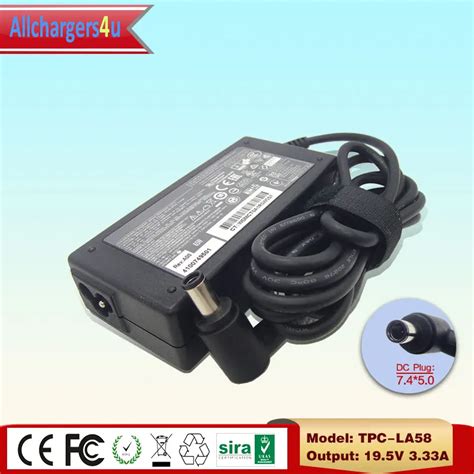 Original AC Adapter Power Charger 19 5V 3 33A 65W 7 4 5 0mm For HP