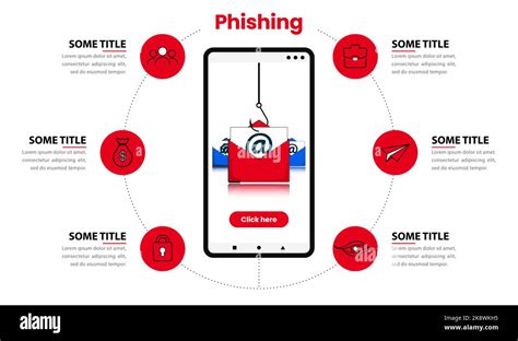 Plantilla Infográfica Con Iconos Y 6 Opciones O Pasos Phishing Se Puede Utilizar Para El