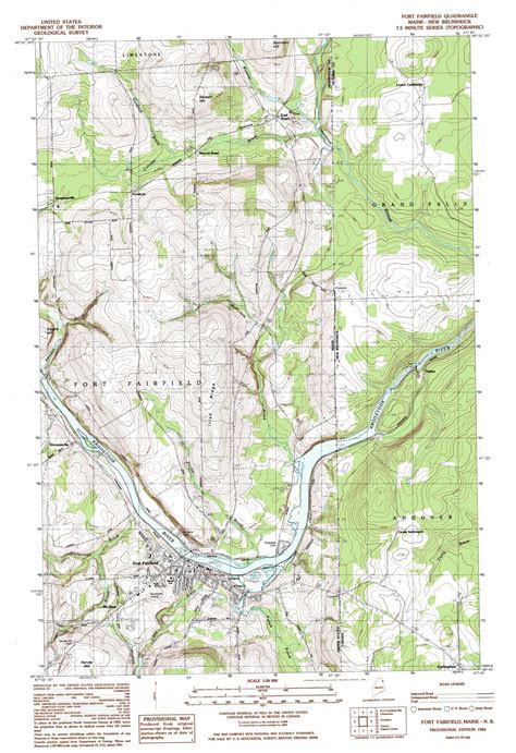 Fort Fairfield Topographic Map Me Usgs Topo Quad 46067g7