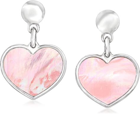 Ross Simons Italian Pink Mother Of Pearl Heart Drop