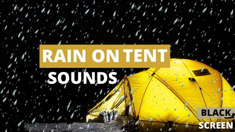 10 Hours Of Rain On Tent Sounds For Sleeping Black Screen Relaxing