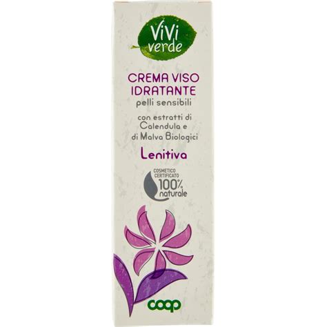 Crema Viso Idratante Delicata Pelli Sensibili COOP VIVI VERDE 50 ML