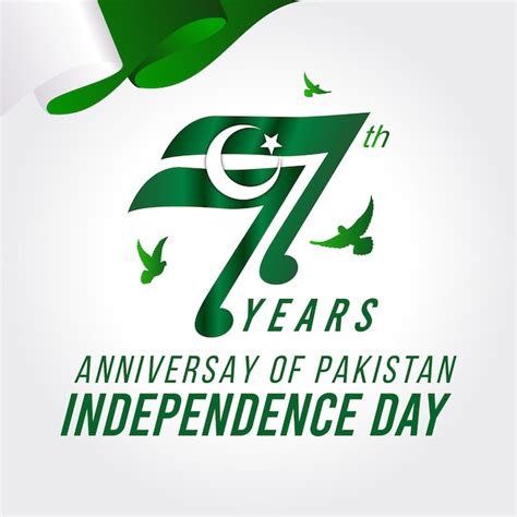 Premium Vector | Pakistan Independence Day 77th Anniversary Celebration ...