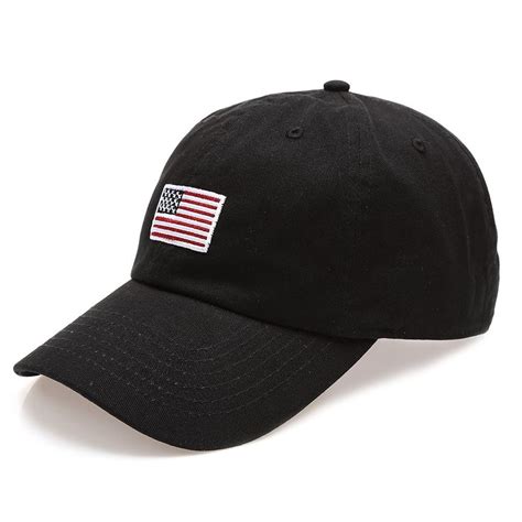 USA American Flag Embroidered 100 Cotton Adjustable Strap Baseball Cap