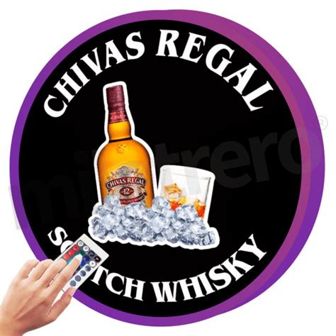 Letrero Acrílico Whisky Chivas Regal LED Luminoso Discoteca