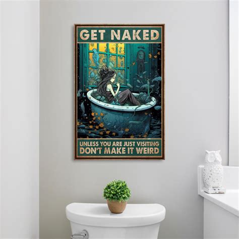 Trinx Woman Get Naked 1 Piece Rectangle Graphic Art Pr Woman Get