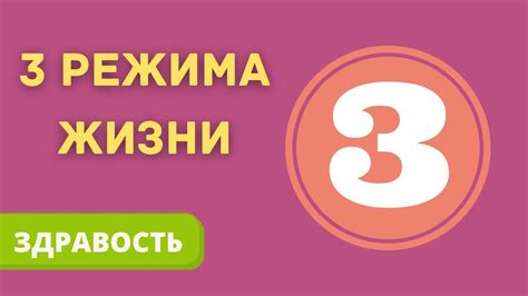 3 режима жизни - YouTube