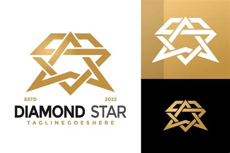 Luxury Diamond Star Logo Design, brand identity logos vector, modern ...