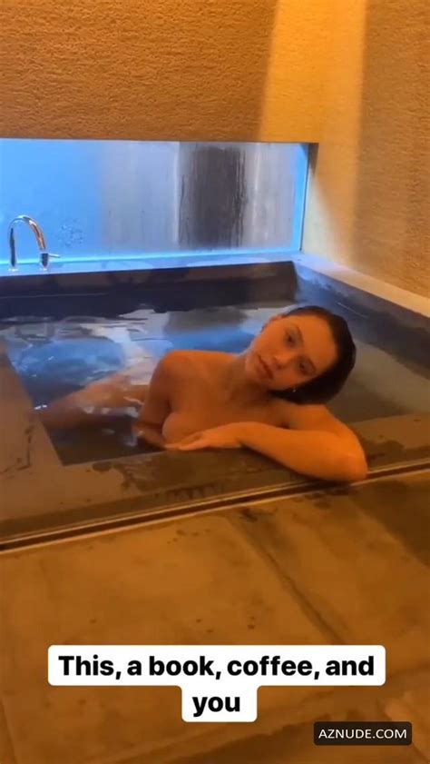 Alexis Ren Nude Covered Photos While Taking A Bath At A Hotel During Her Vacation In Japan