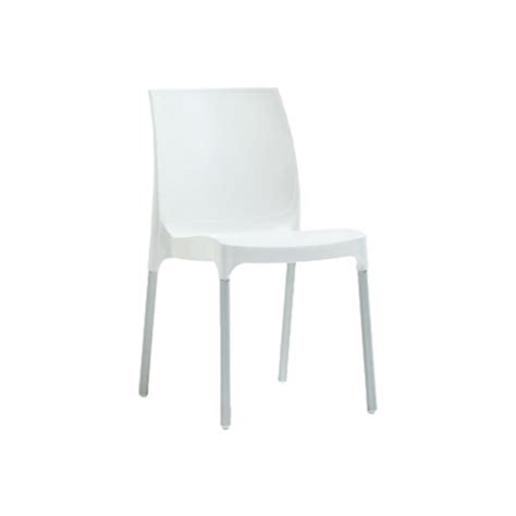 Novussi Castel White Stackable Plastic Patio Dining Chairs - Set of 4 ...