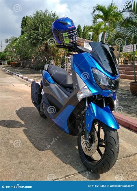 Motorcycle Yamaha Nmax Blue Editorial Photo Image Of Gasoline Sport