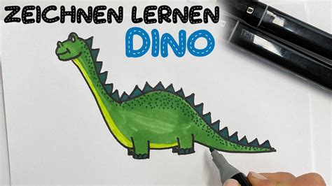 Einfach Dino zeichnen I Schritt für Schritt Kinder 5 Jahre Alt YouTube