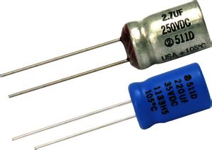 D Aluminum Capacitors General Purpose Miniature Radial Lead Vishay