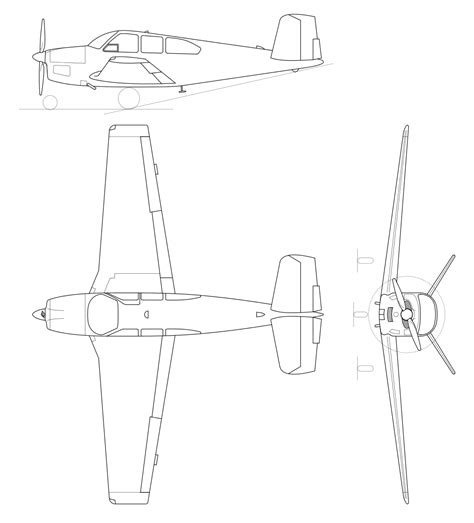 File Beechcraft Bonanza V B Svg Wikimedia Commons Aircraft Line