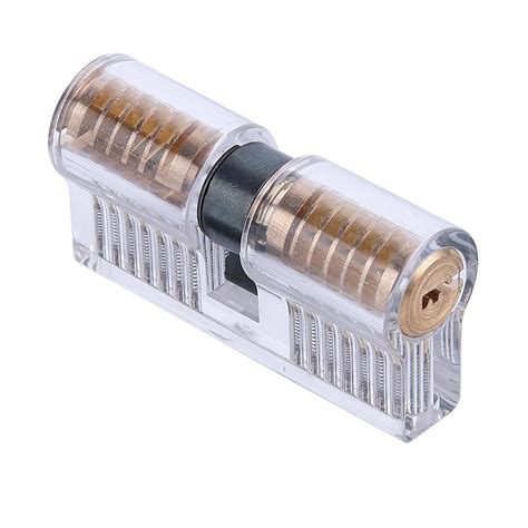 Clear 7 Pin Dimple Practice Cylinder Lock Lockpickable