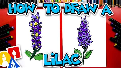 How To Draw Lilac Flowers Youtube