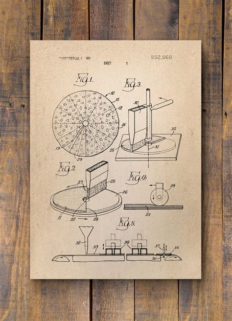 Method for Making Pizza Patent Pizza Patent Kitchen Wall | Etsy