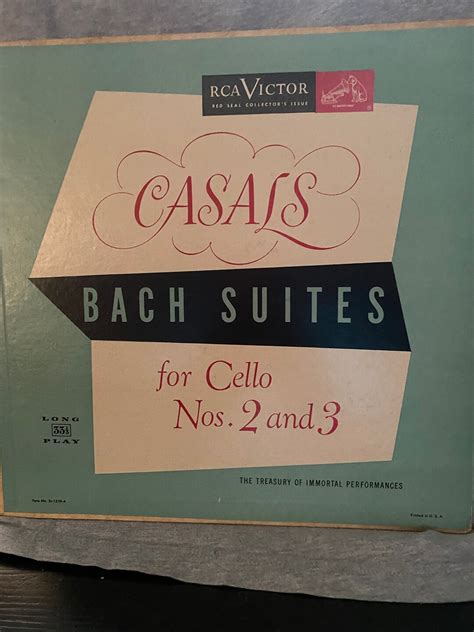 Pablo Casals Plays Bach Suites For Cello Nos 2 And 3 Etsy