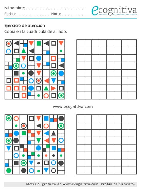 Ejercicios Con Colores Para Trabajar La Atencion Ejercicios De