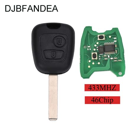 DJBFANDEA 2Buttons Remote Car Key Fob For CITROEN C2 C3 Pluriel 2003