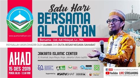 Jadwal Ceramah Ustadz Adi Hidayat Gambaran