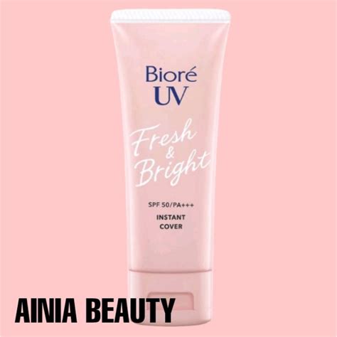 Jual BIORE UV FRESH BRIGHT INSTANT COVER Shopee Indonesia