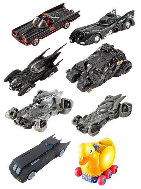 Hot Wheels Batman Batmobile Collection 8 Pack Highly Detailed 1 ...
