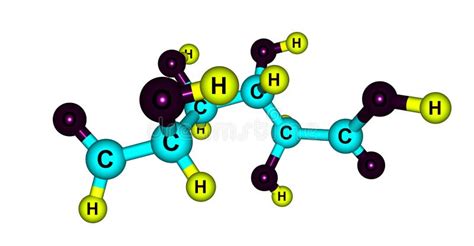 Glucuronic Acid Molecular Structure Isolated on White Stock ...