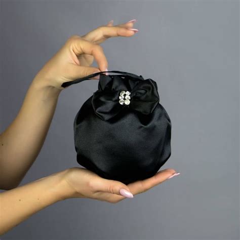 Bolso Halloween O Para Boda Novia Comunion Saten Negro Regalo Etsy