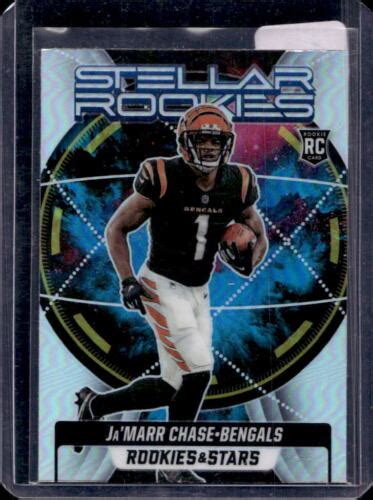 Rookies Stars Ja Marr Chase Stellar Silver Prizm Rookie Rc Sr