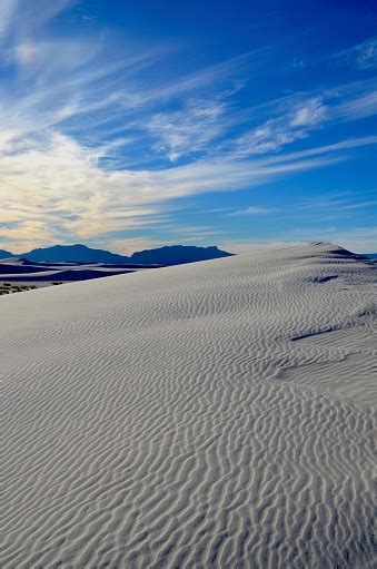 The Striking Landscape Of White Sand Dunes National Monument Stock