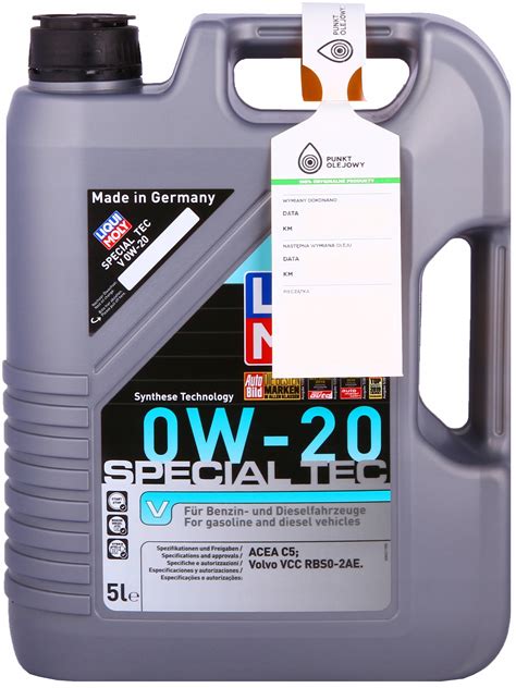 LIQUI MOLY SPECIAL TEC V 0W20 20632 5L LM20632 za 259 59 zł z