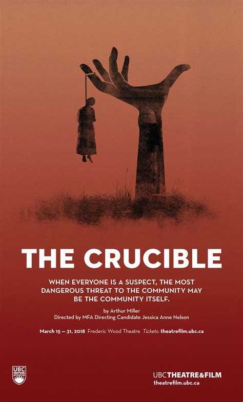 The Crucible By Arthur Miller Presented Book Cover Design Inspiration Play Poster Crucible