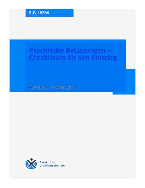 Fillable Online Unfallkasse Nrw Psychische Belastungen Checklisten Fr