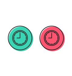 Clock Line Icon Time Or Watch Sign Royalty Free Vector Image