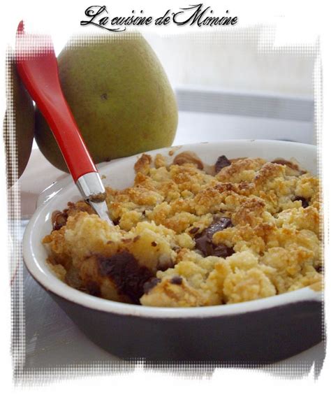 Crumble Poire Chocolat De C Lignac La Cuisine De Mimine