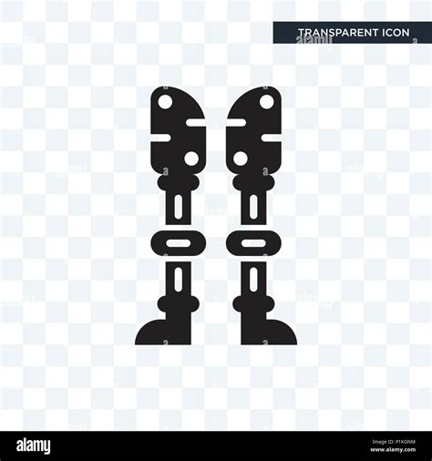 Icône vecteur prothèse isolé sur fond transparent de prothèse concept