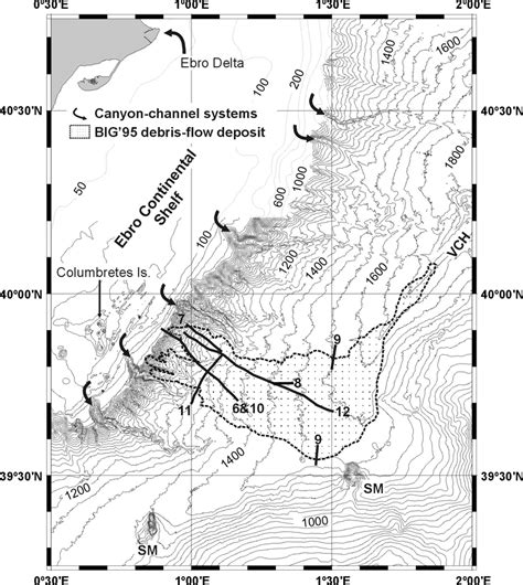 Swath Bathymetry Map Of The Balearic Sea From A Compilation Of