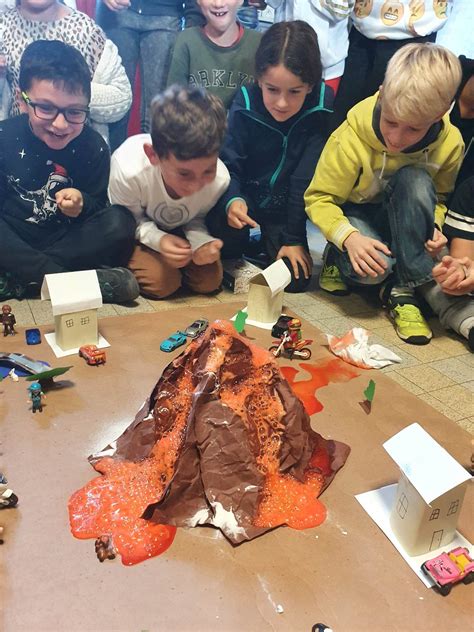 Eruption Volcanique Chez Les CE CM Groupe Scolaire Pierre De Tarentaise