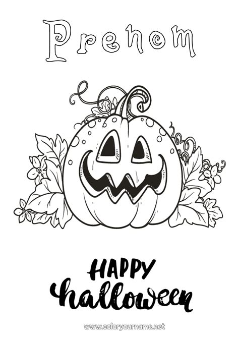 Coloriage N Citrouille Halloween Inscription Halloween