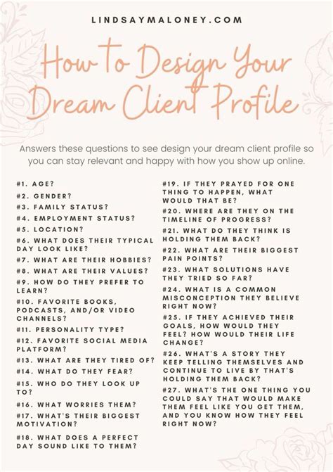 How to Design Your Dream Client Profile