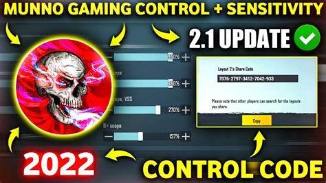 Update Munno Gaming New Sensitivity Munno Gaming New Control