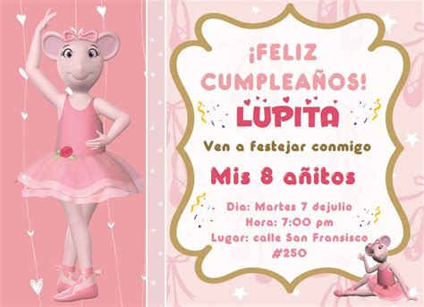 Descargar Invitaci N De Angelina Ballerina Gratis