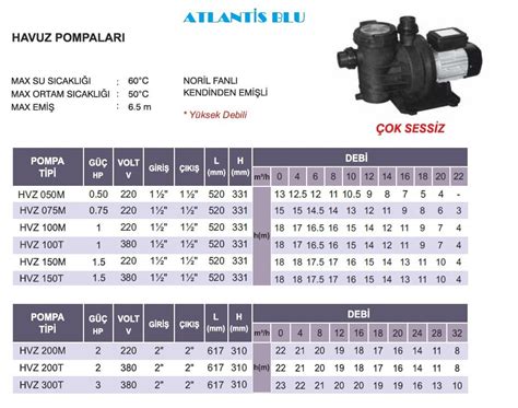 ATLANTİS Atlantis HVZ 100M 1Hp 220V Kendinden Emişli Ön Filtreli