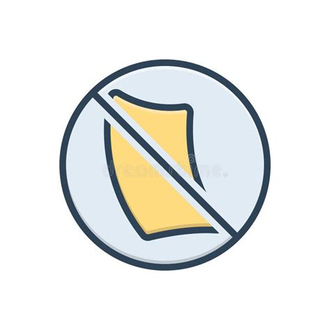 Color Illustration Icon For Paperless Cancel And Invalidation Stock