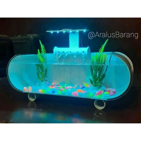 Jual Aquarium Mini Fullset Dengan Pompa Dan Filter Aquarium Akrilik