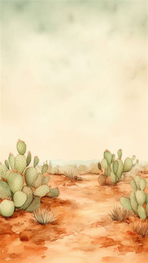 Cactus desert backgrounds landscape. | Free Photo Illustration - rawpixel